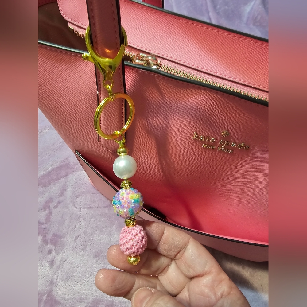 Purse Keyfinder Keychains with Beaded Design - Picture 4 of 4